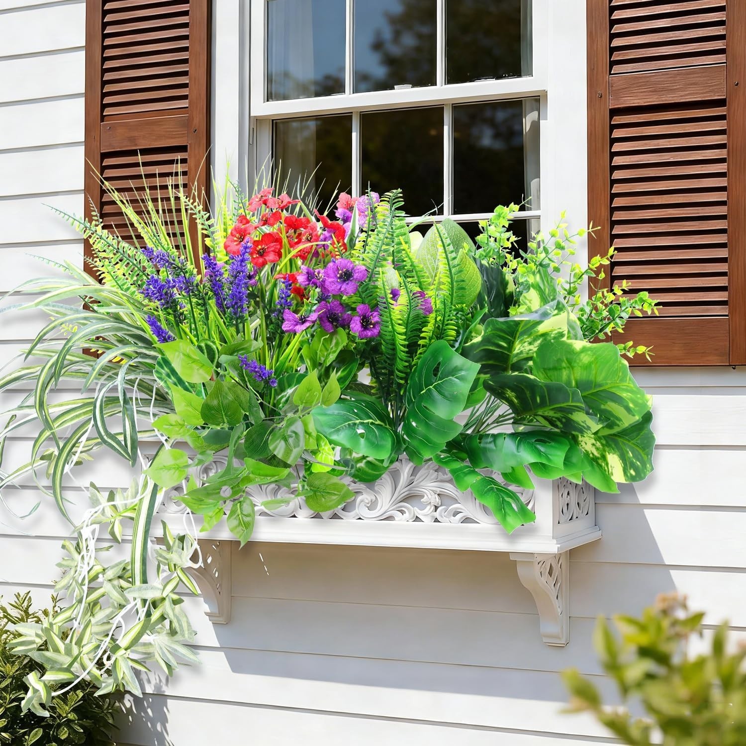 Maintenance-Free 14 Bundle Faux Plants – Perfect for Garden and Patio Beauty