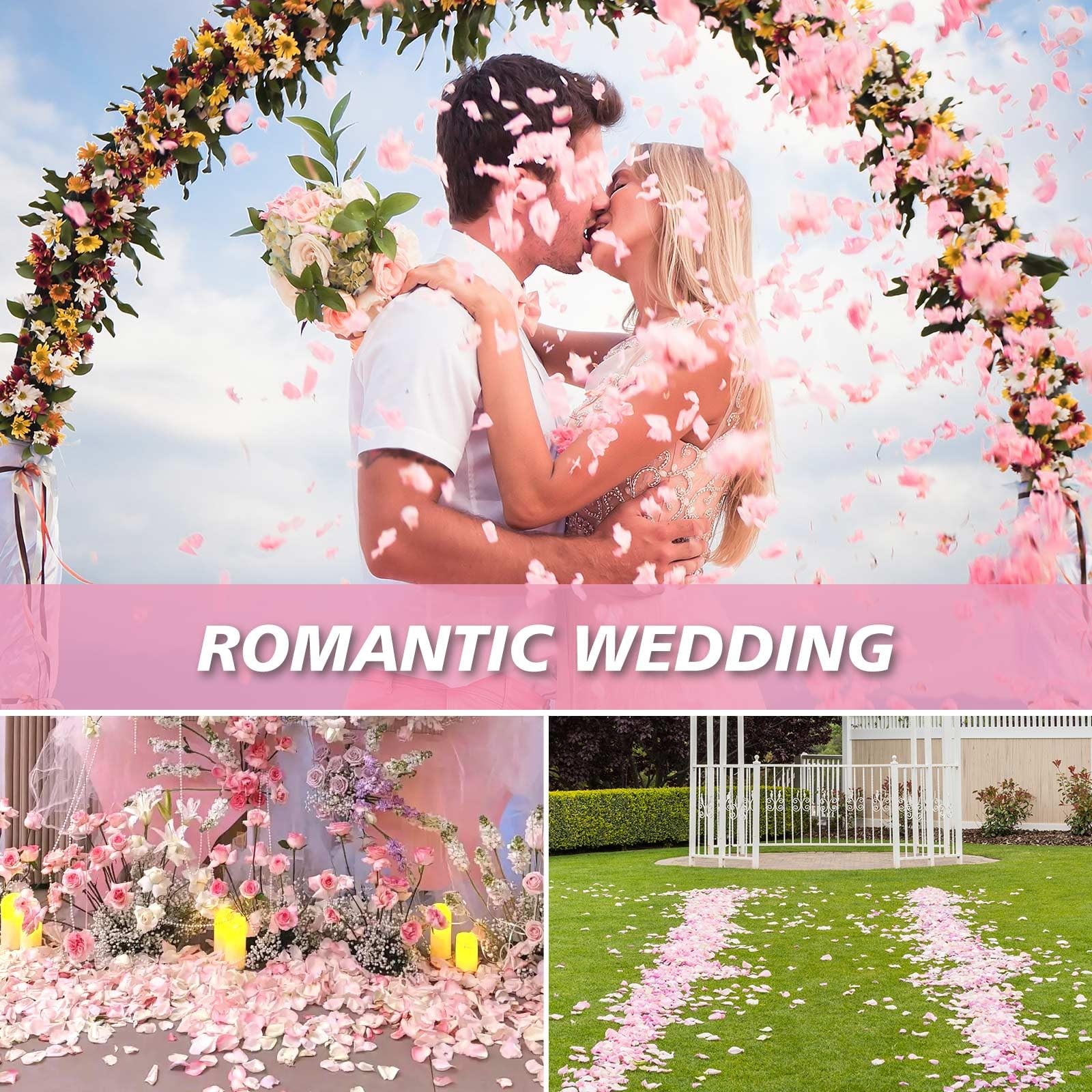 Dried Real Rose Petals 1.4 oz Pink Preserved Flower Confetti Wedding Decor