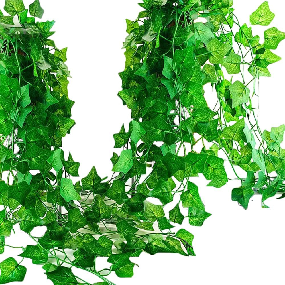 12 Pack 84Ft Artificial Ivy Garland Fake Plants, Fake Ivy Leaves Greener