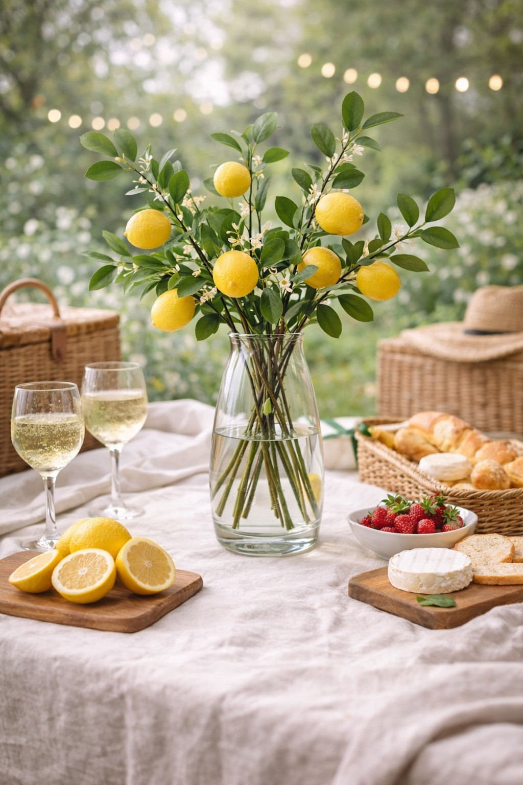 Natural Touch Lemon Branch Stem – 70 cm