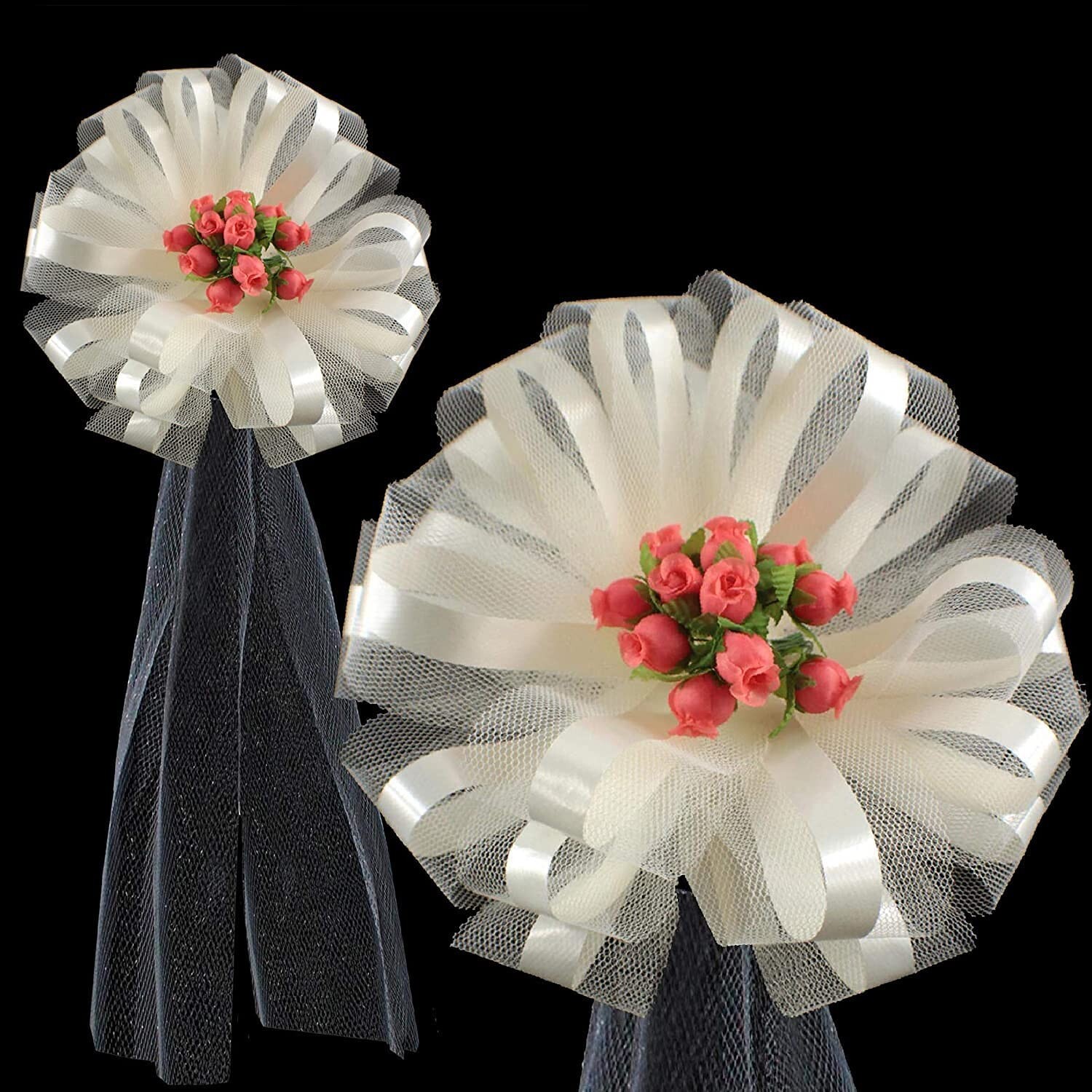 Coral Artificial Silk Flower Roses – 12 Mini Bouquets of 12 Rosebuds, 144 Total