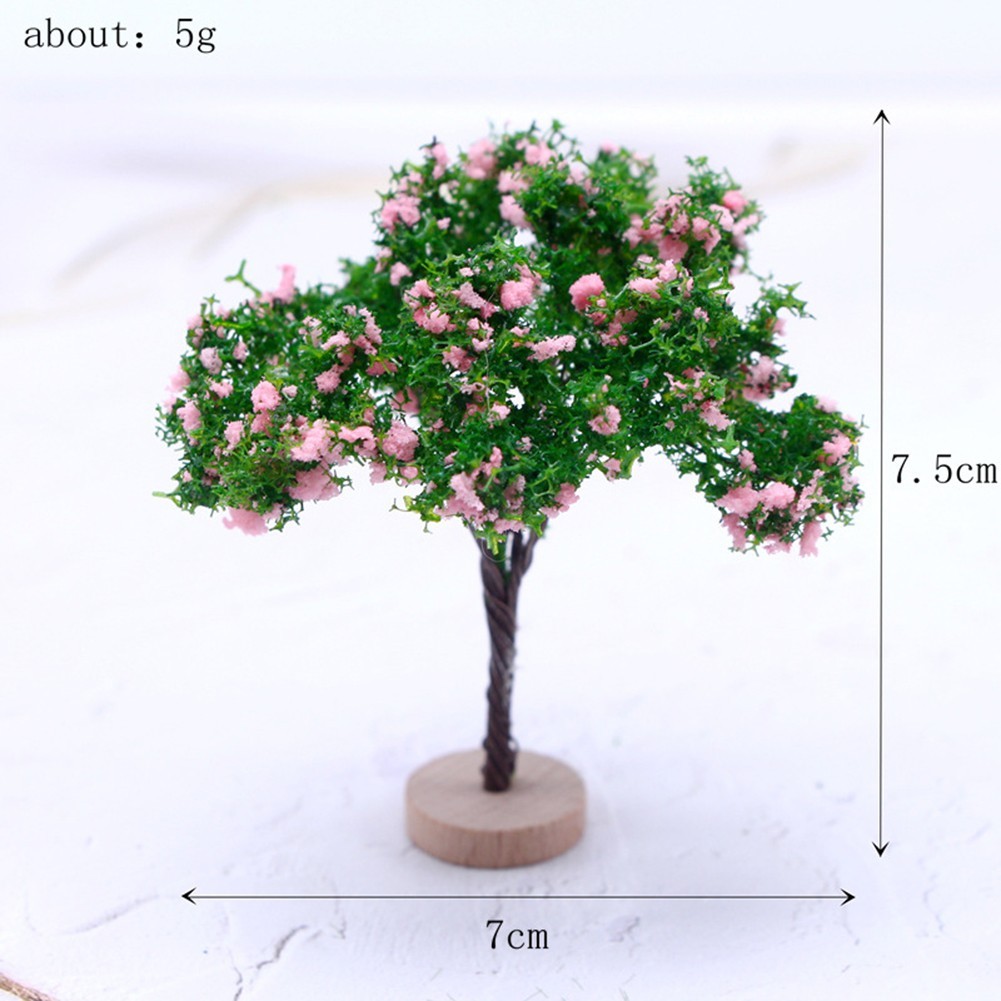 Miniature Green Plastic Trees for Architectural Dioramas and Model Displays