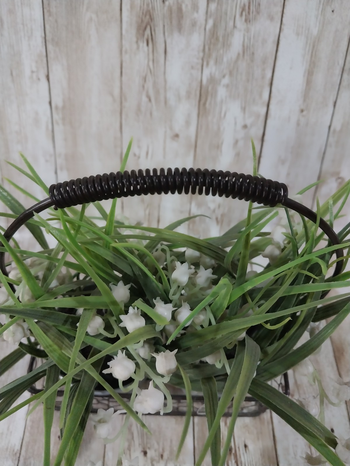 New! Faux Artificial Plant Wire Basket Pots Fake Greenery Home Decor Plants