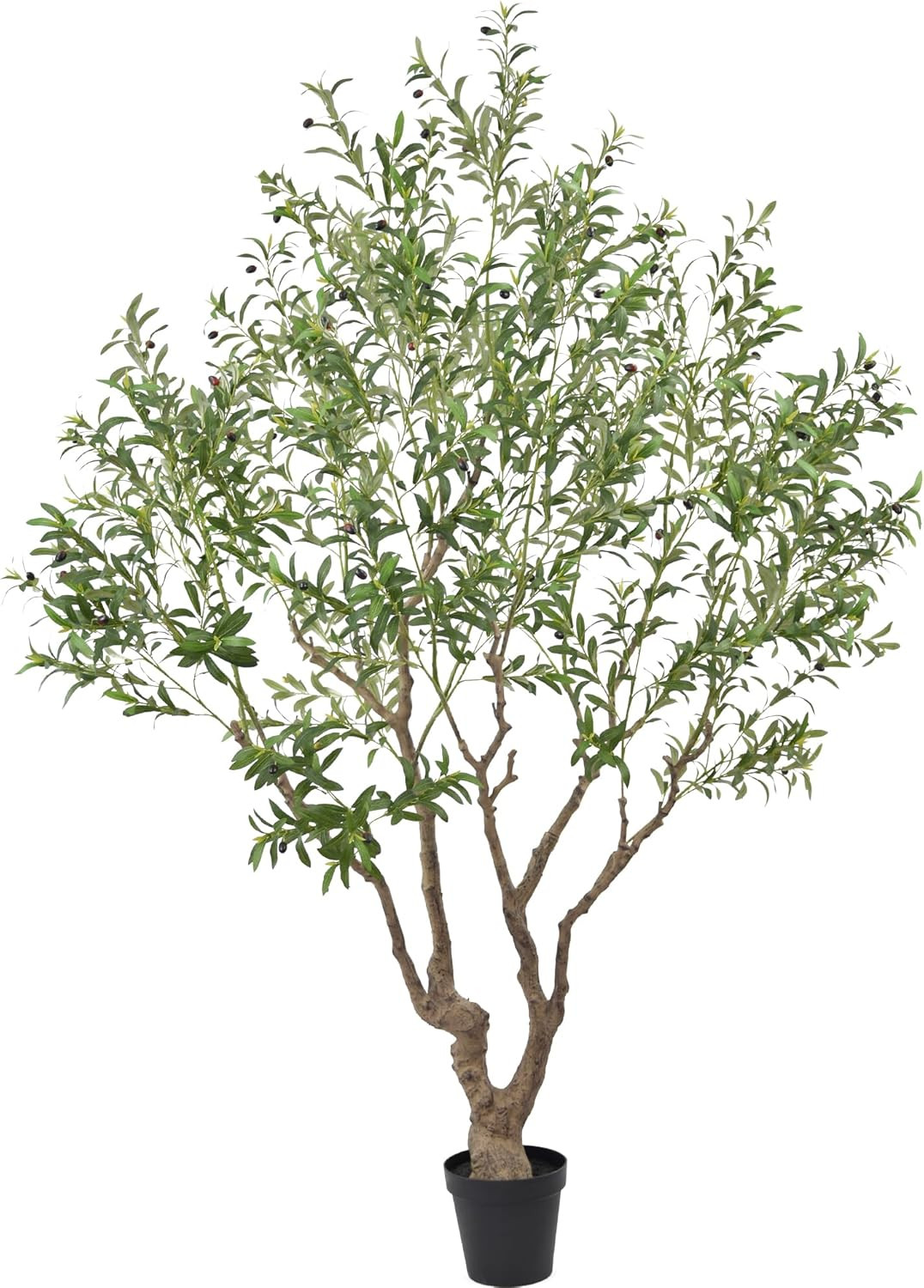 8.2Ft Faux Olive Tree with Realistic Trunks & Fruits for Home Decor