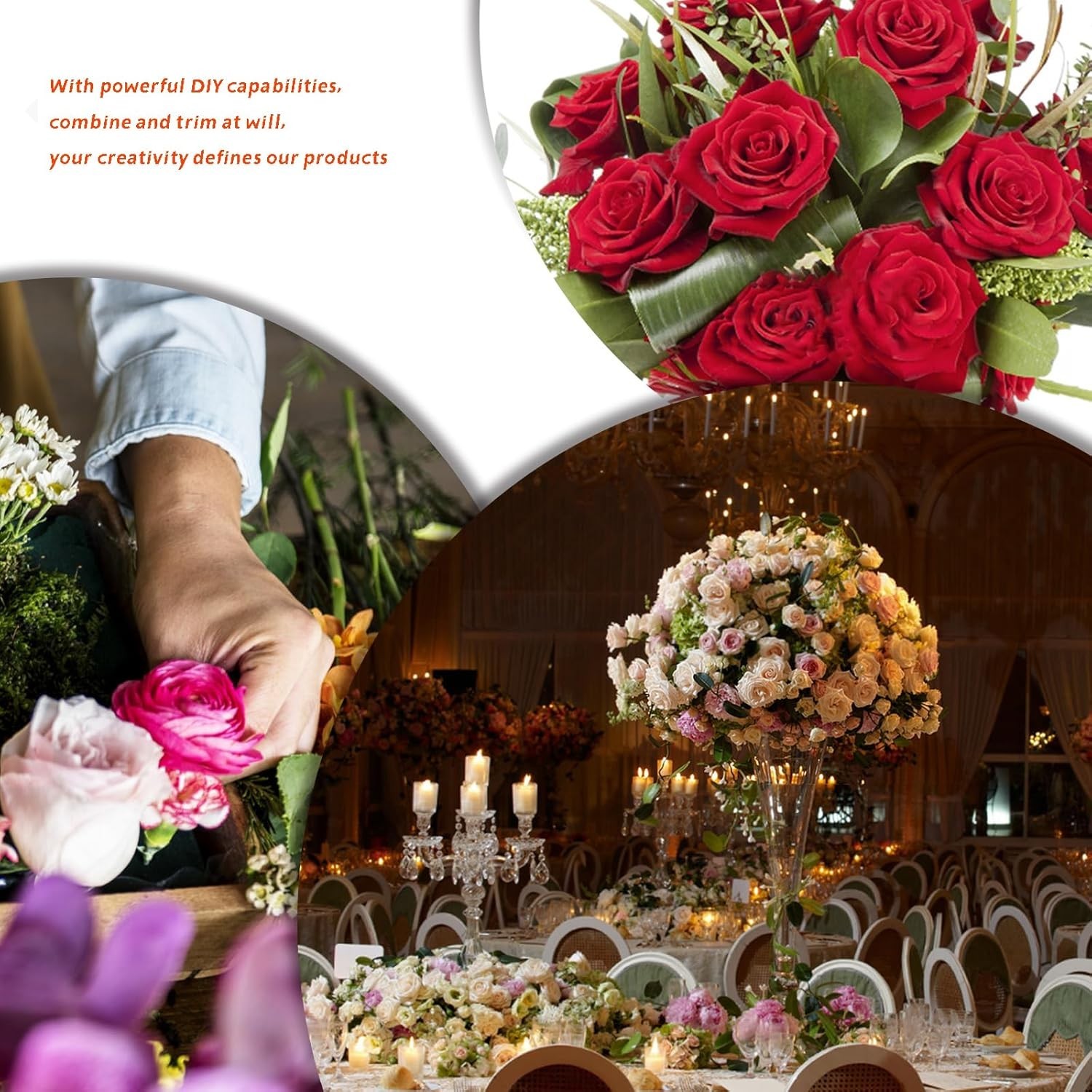 12 Pcs Silk Rose Flowers with Long Stems for Elegant Decor