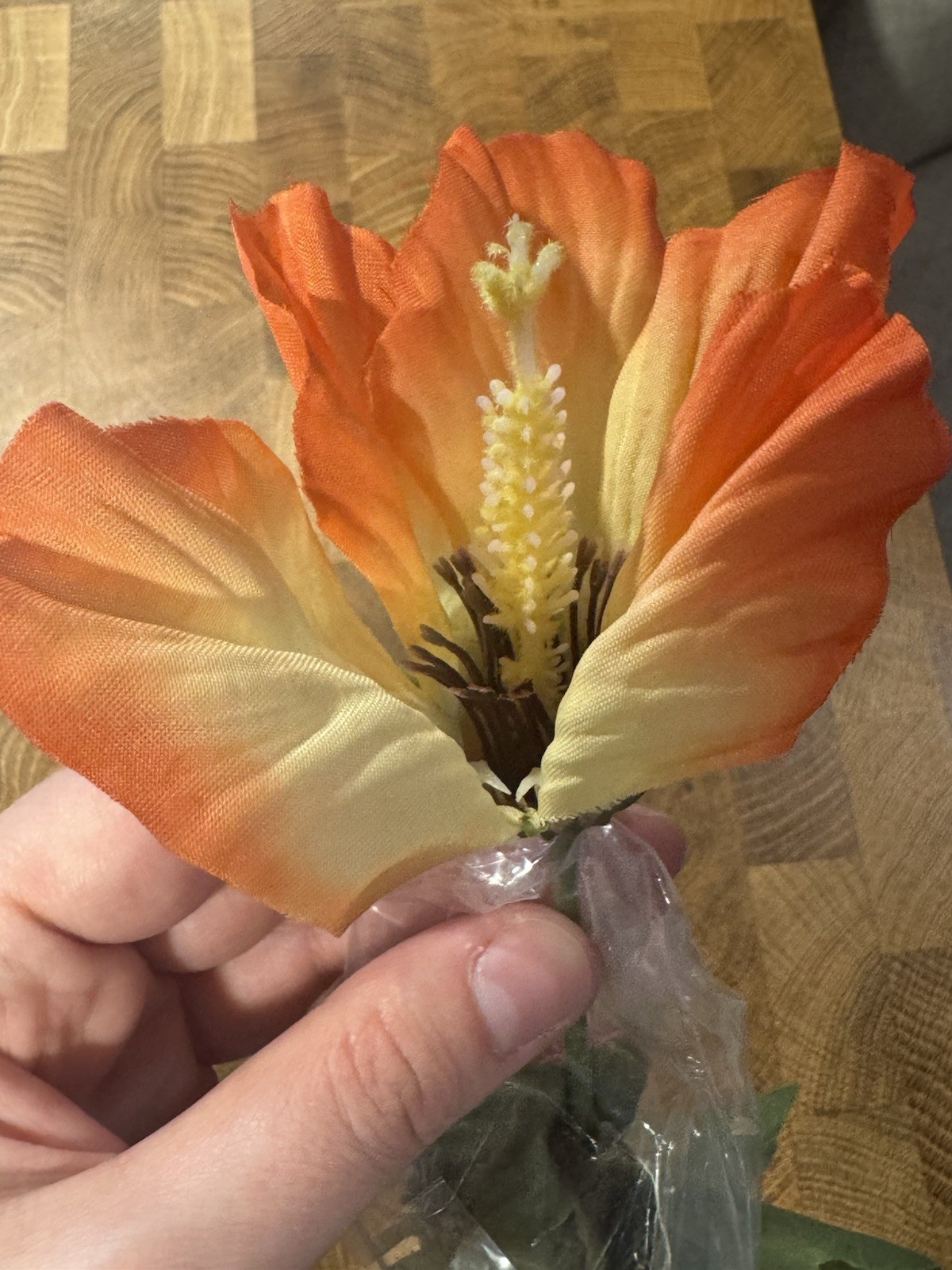 Bright Pink Yellow Hibiscus Silk Flower with Stem – Super Silks Inarco Vintage