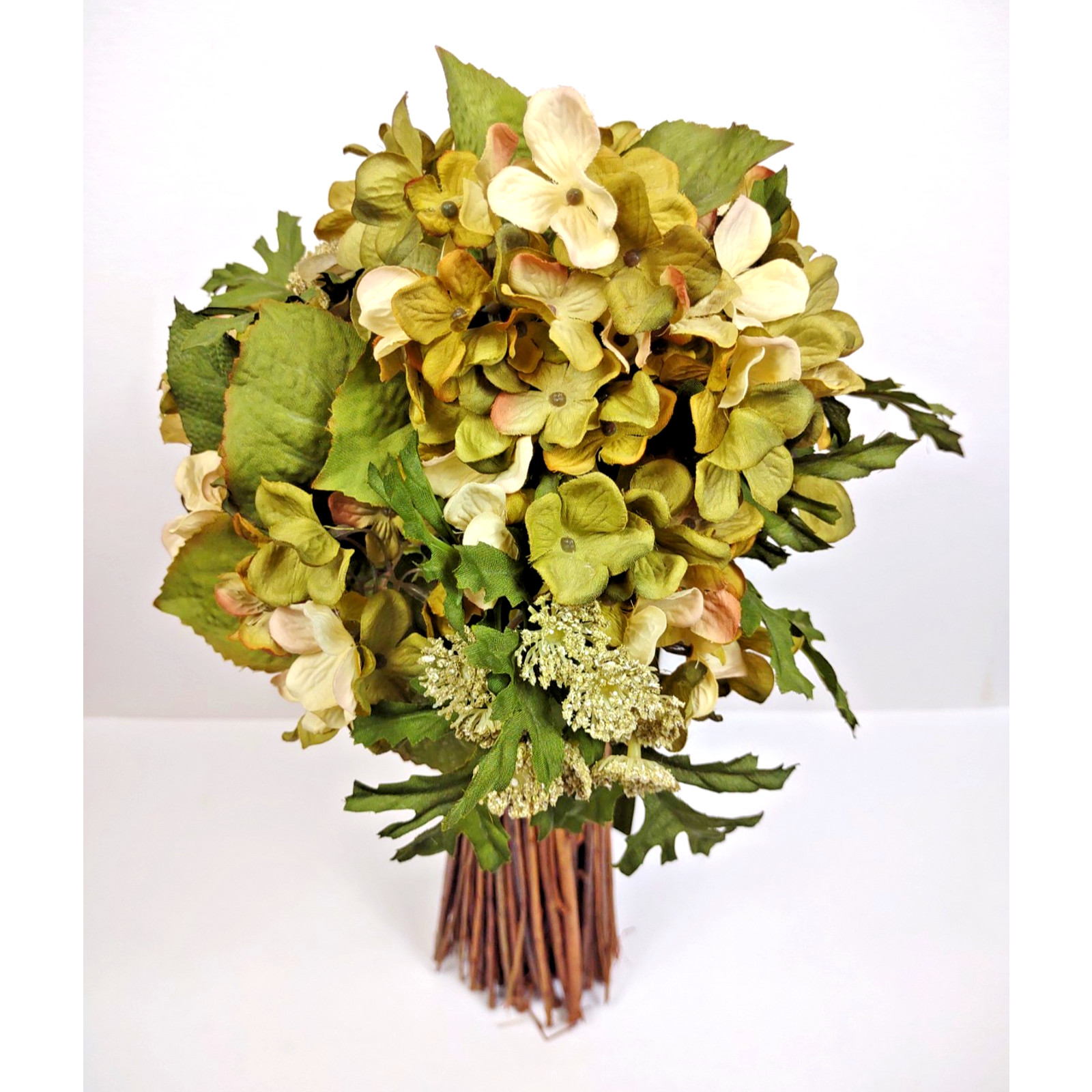 Preserved Decorative Realtouch Hydrangea Standing Topiary Plant 17″ Greenery