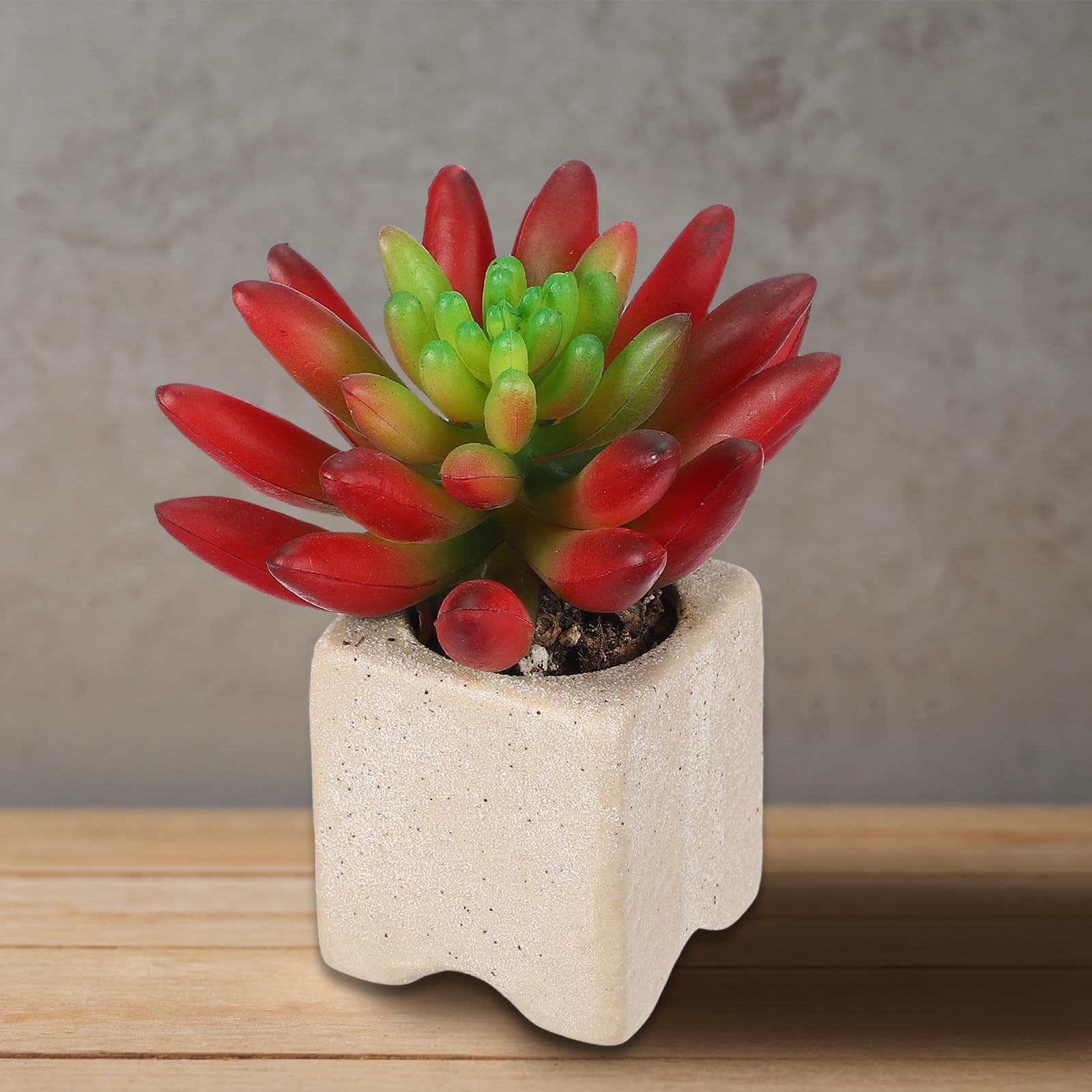 2Pcs Artificial Succulents Plants 3.5 Inch Realistic Fake Succulents Fake Pla…