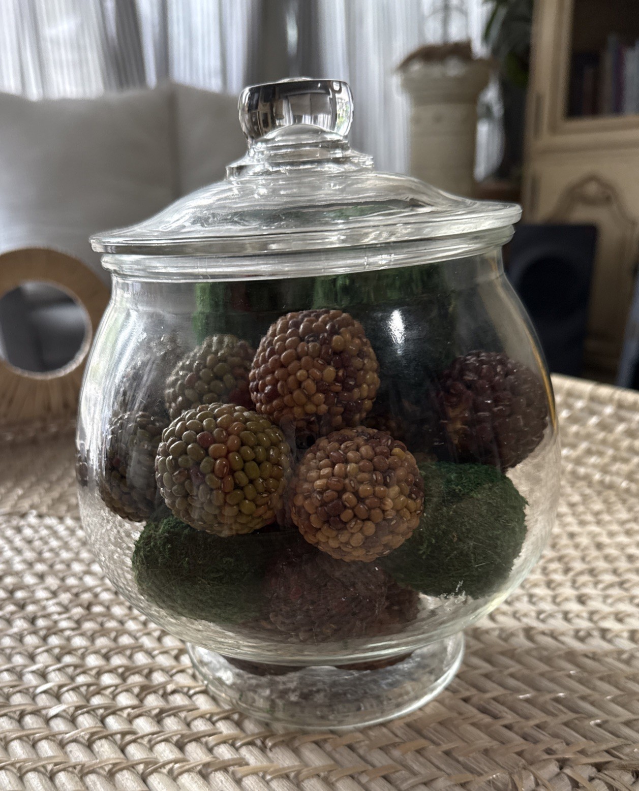 Farmhouse Cottagecore Apothecary Jar Filler Ball Ornaments Mixed lot Seed/grass
