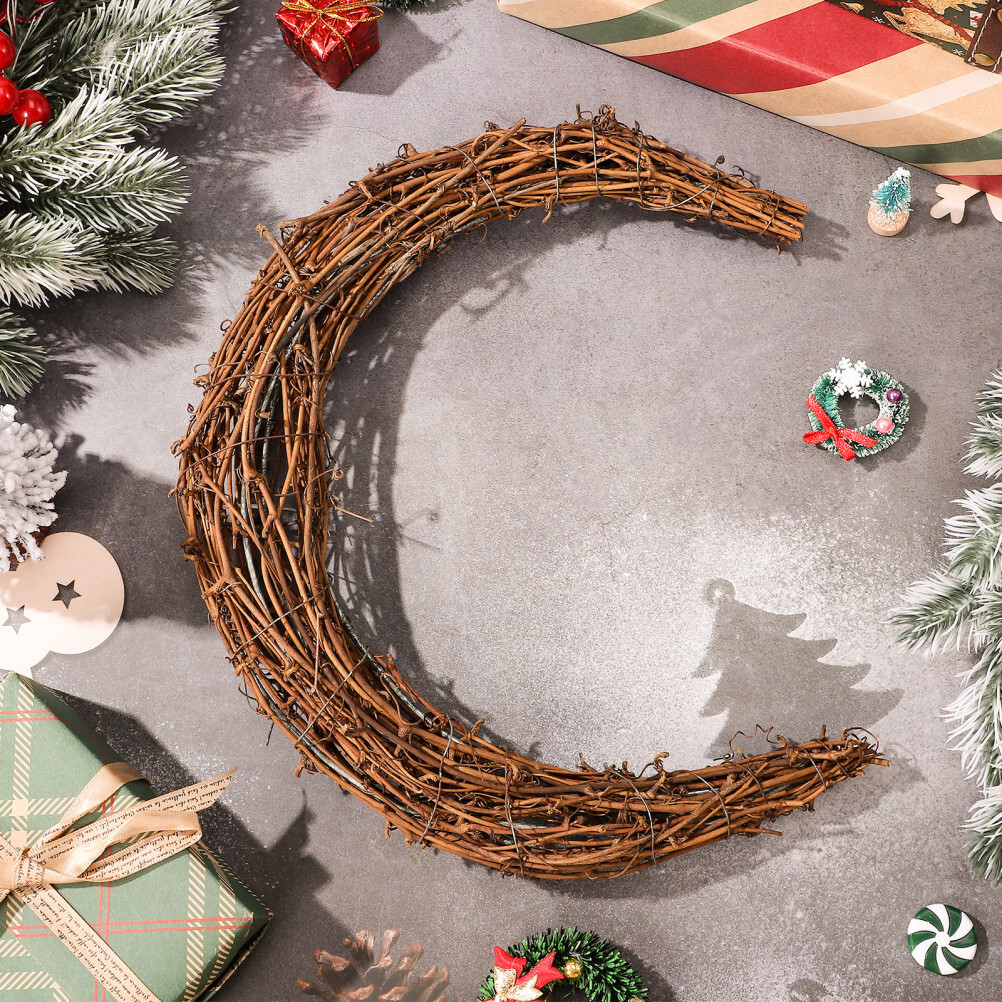 DIY Rattan Hoops Smilax Glabra Garland Rustic Wreath Decorate