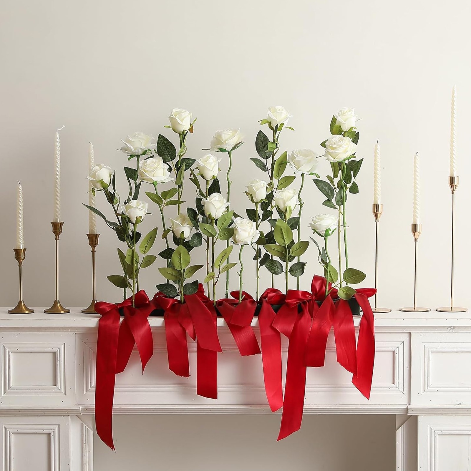 3Pcs Silk Roses Artificial Flowers Realistic Bouquet Home Decor valentine