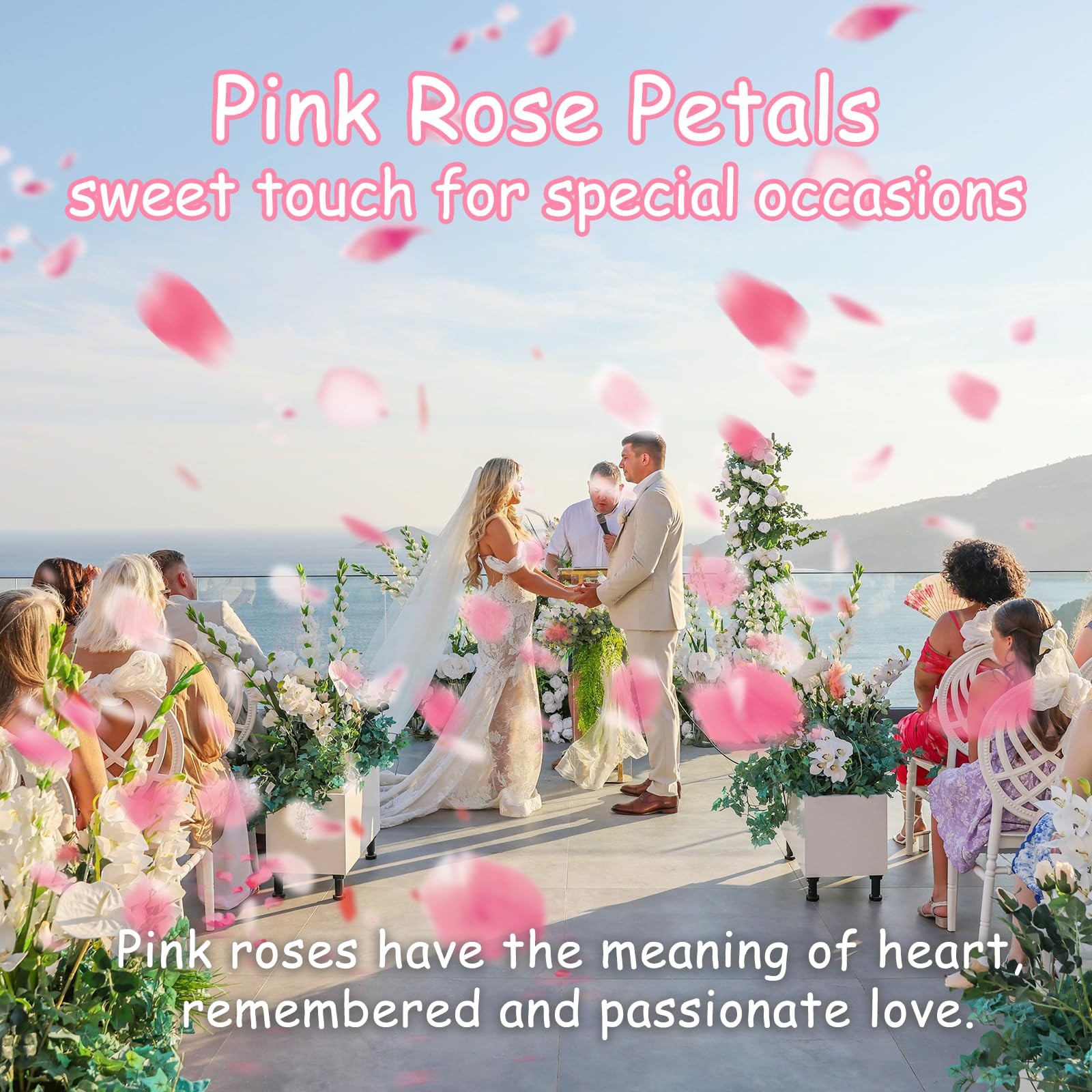180+ PCS Real Freeze Preserved Pink Dried Rose Petals Wedding Flower Decor