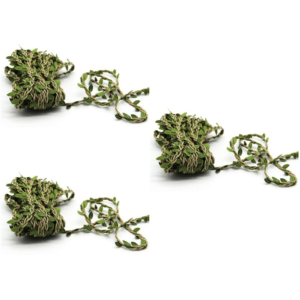 3 PCS Decorative Vines Simulation Grape Leaves Rattan Garden Wall Decorations