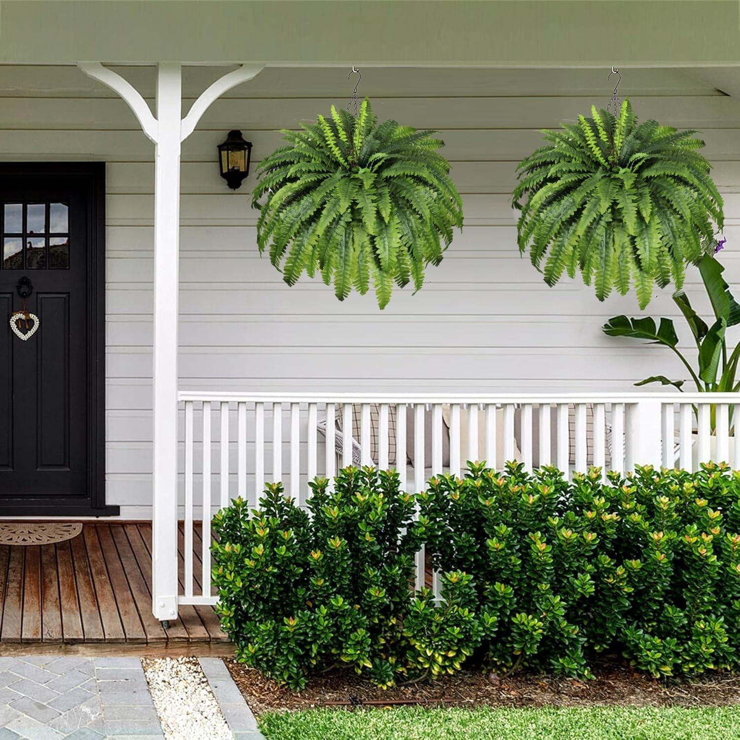Artificial Ferns for Outdoors & Indoors, 51″ Fake Ferns Artificial Plants Lar…