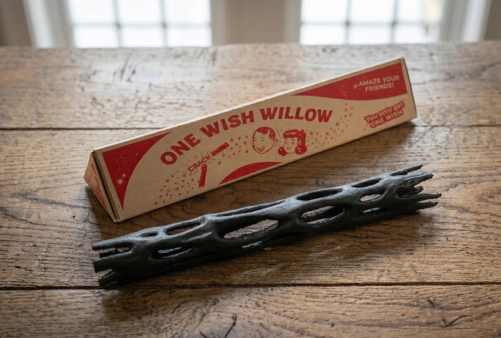 One Wish Willow Snap Stick Replica With Triangle Gift Box,Breakable Wish-Making