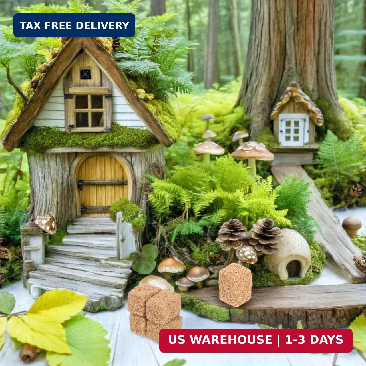 DOITOOL 8 Pcs Mini Hay Bales for Decoration, Fake Haystacks 1.1 x 0.7 Inches Min