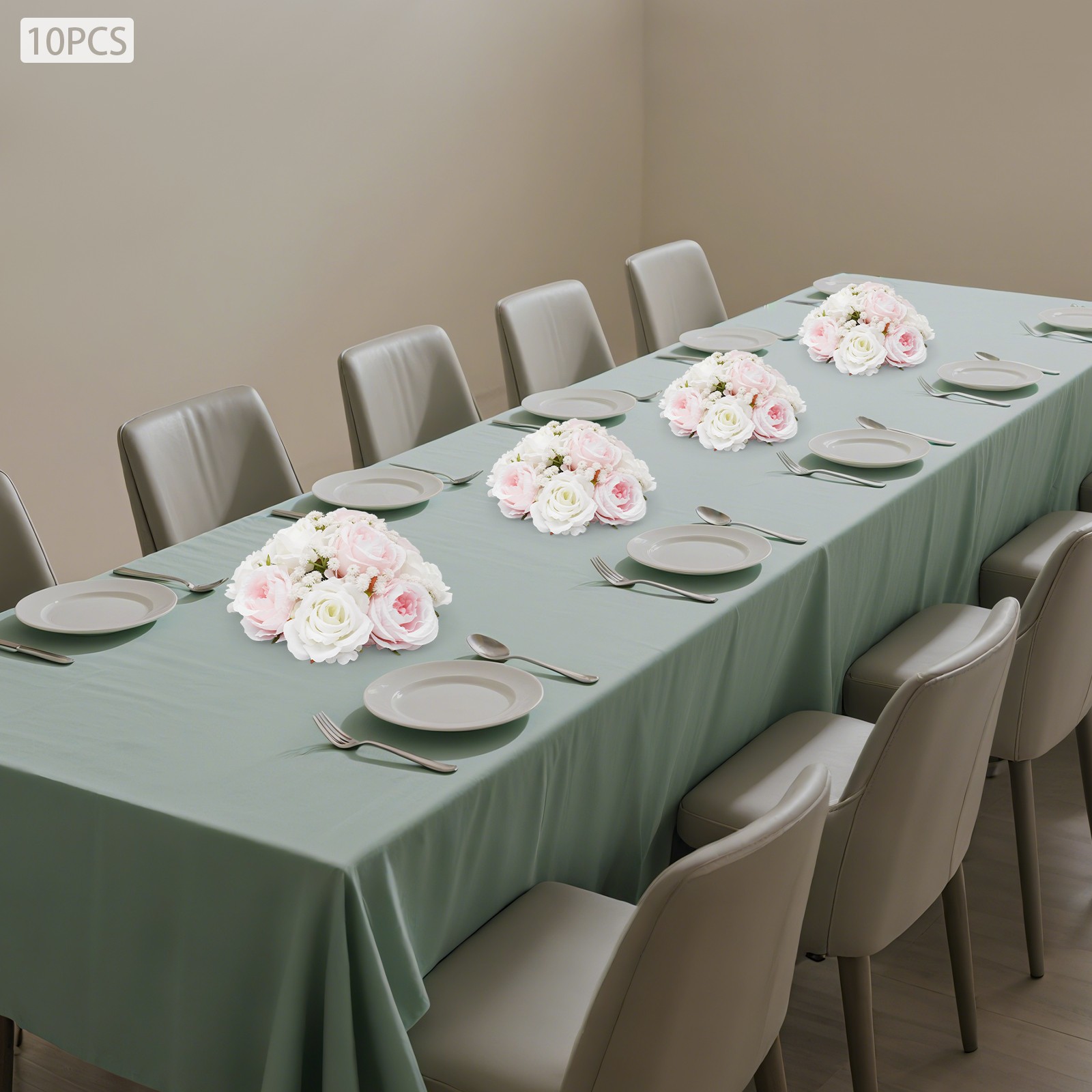 Wedding Flower Balls For Centerpieces 10Pcs Artificial Flower Ball Arrangement
