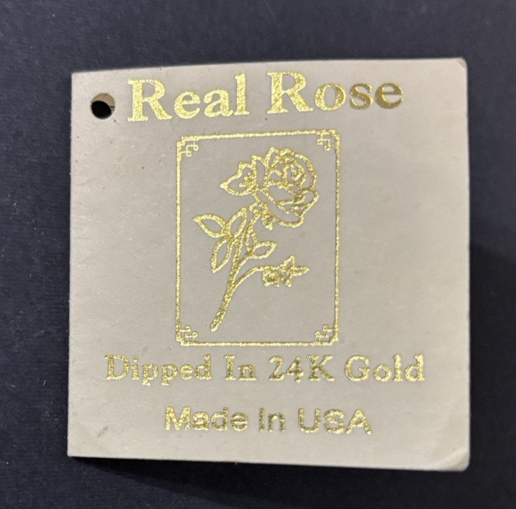 Real Rose Preserved and Dipped in 24K Gold – with Box