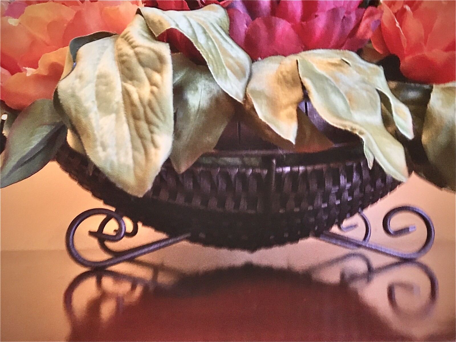 Year Round Floral Arrangement Burgundy And Orange Centerpiece Fall Centerpiece