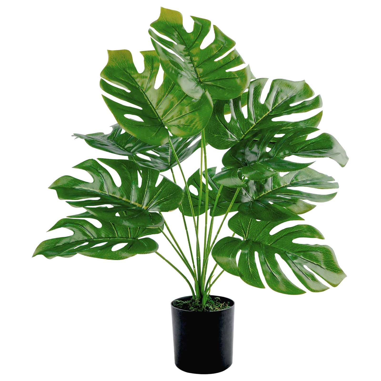 Toopify 19″ Artificial Monstera Plant, Fake Plants for Indoor Outdoor Decor