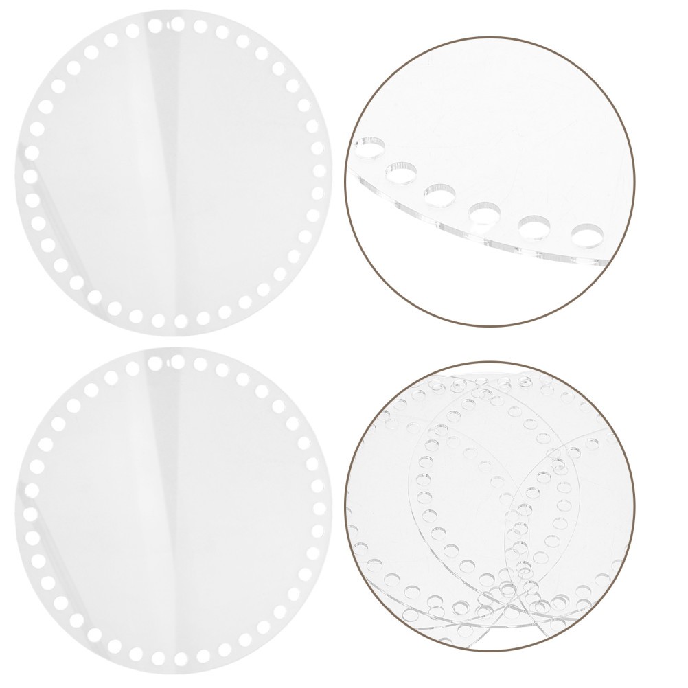 10Pcs Transparent Acrylic Base Boards for Crochet Handbag DIY Reusable Weaving