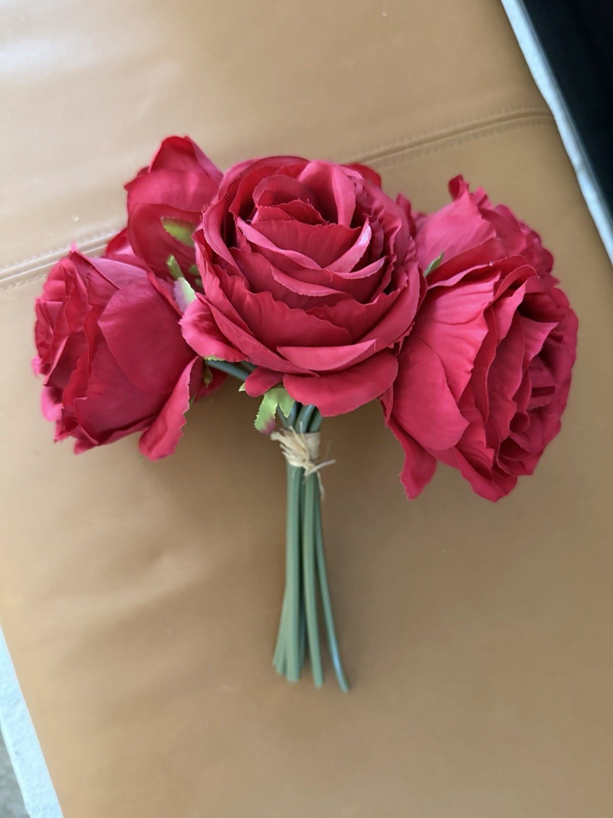Faux Red Roses Flowers Only (Vase Not Included) Bouquet Arrangement 11″H X 11″W