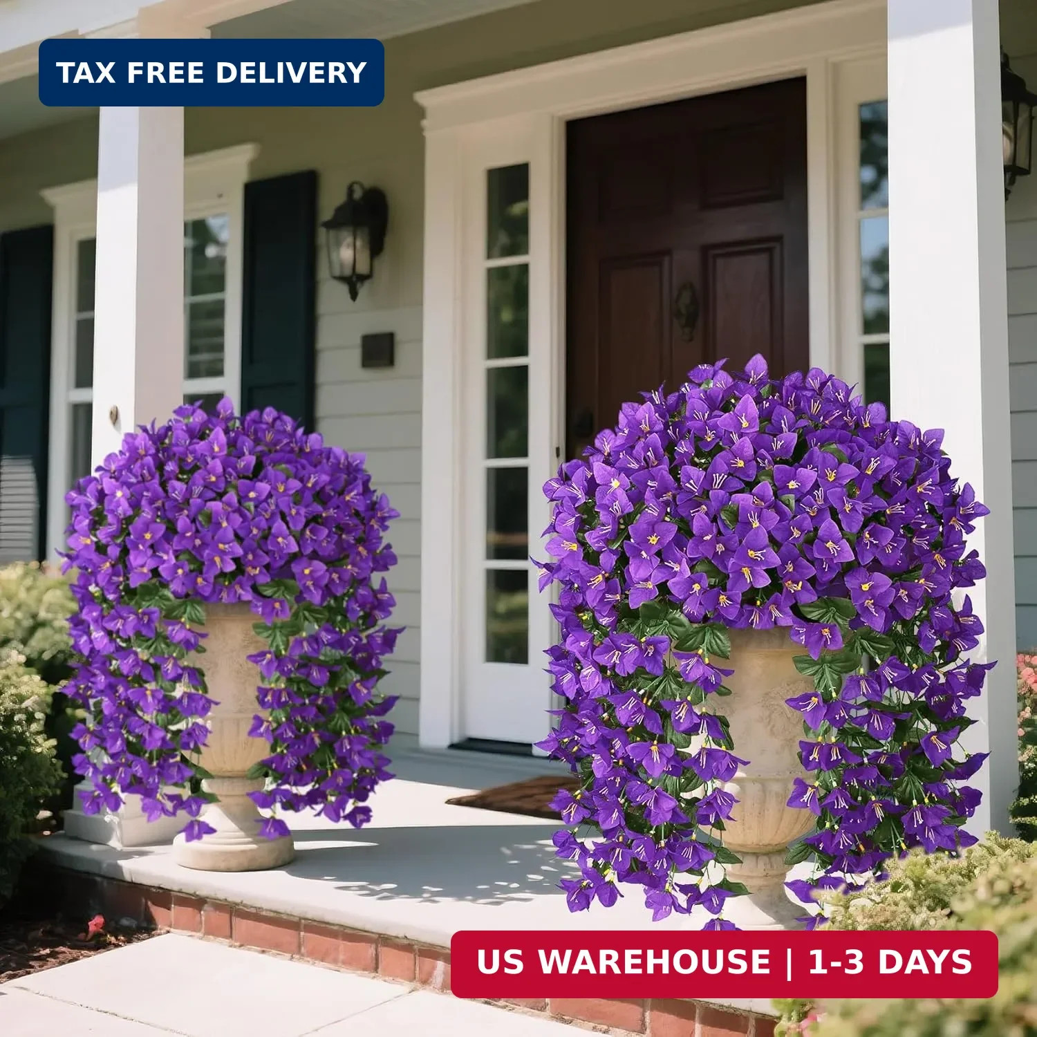 Artificial Bougainvillea Flowers Plants for Outdoors Decoration, 2 Pcs Faux Silk