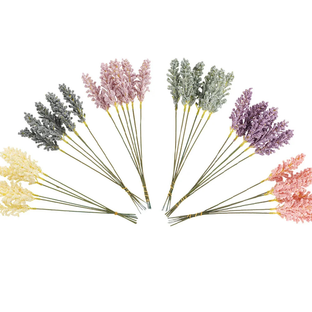 6 Pieces /Bundle PE Lavender Artificial Flower Wall Wholesale Plant Decoration B
