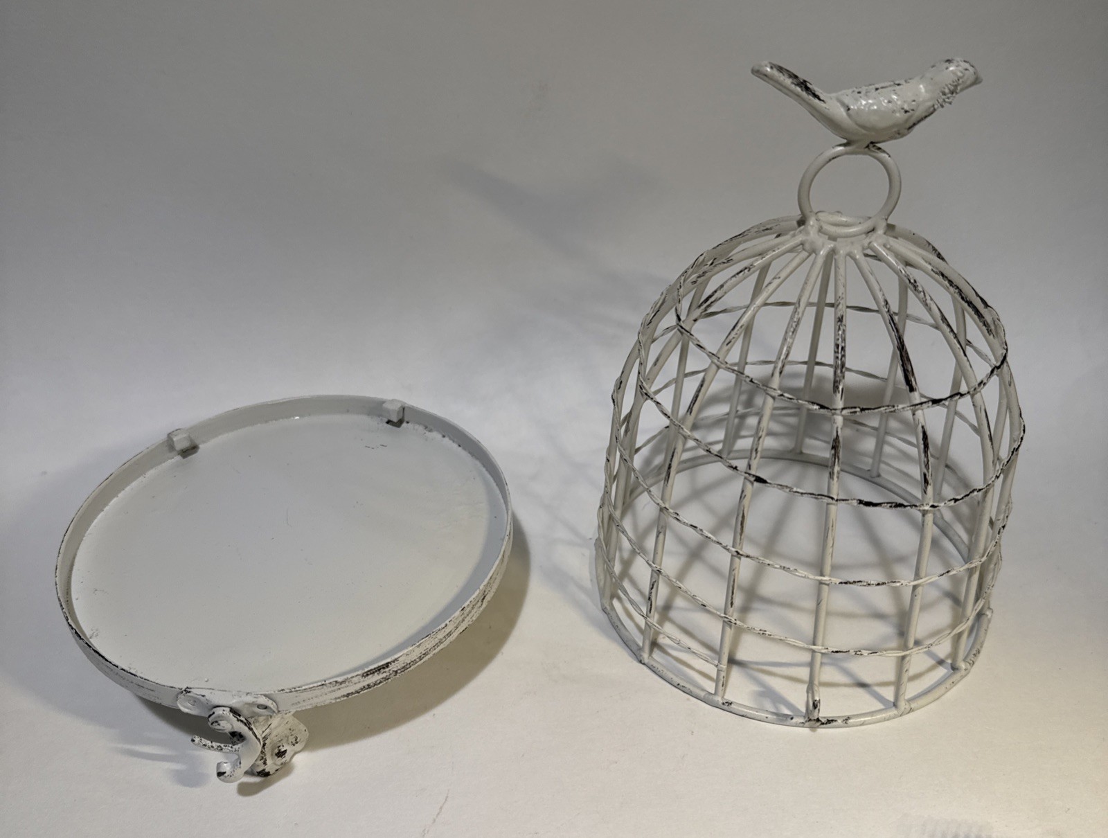 9″ Shabby Chic Decorative Birdcage Removable Nest Bird Display Farmhouse Decor