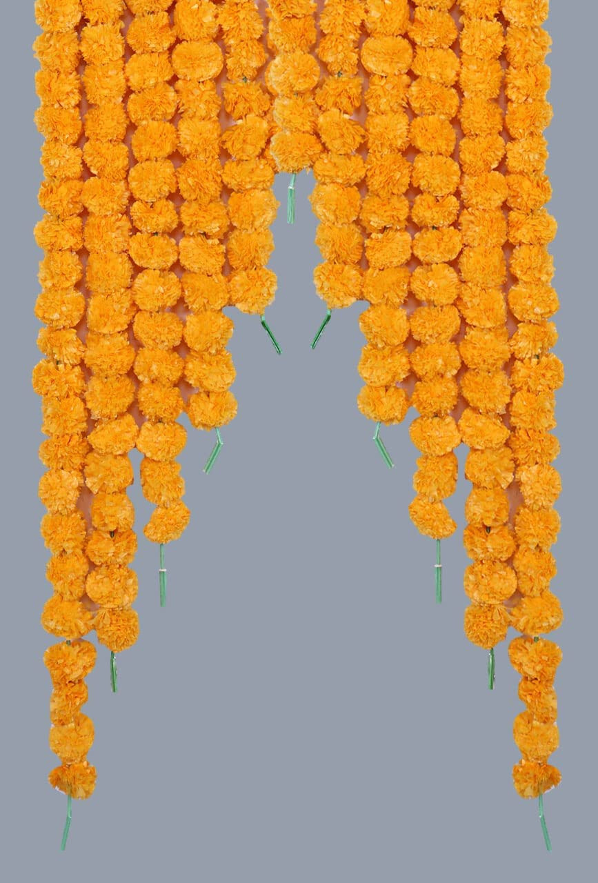 Artificial Marigold Garlands Decoration Wedding Party Festival Home Wall Decor