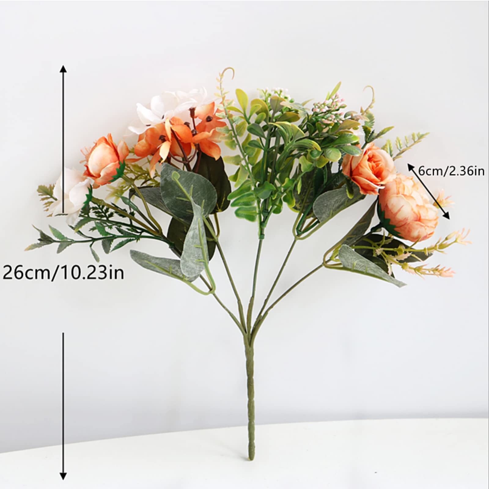 Artificial Flowers 2pcs Fall Fake Peonies Silk Hydrangea Flower Fall Rose Flower