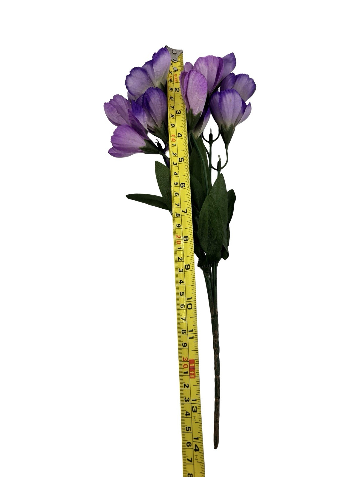 Artificial Purple Freesia Flower Bush 13” Faux Lavender Floral Stem Decor