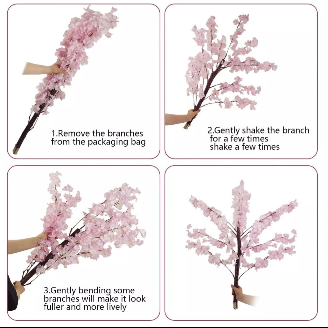 Artificial Cherry Blossom Tree – Handmade Pink Fake Cherry Blossom Tree 5 FT