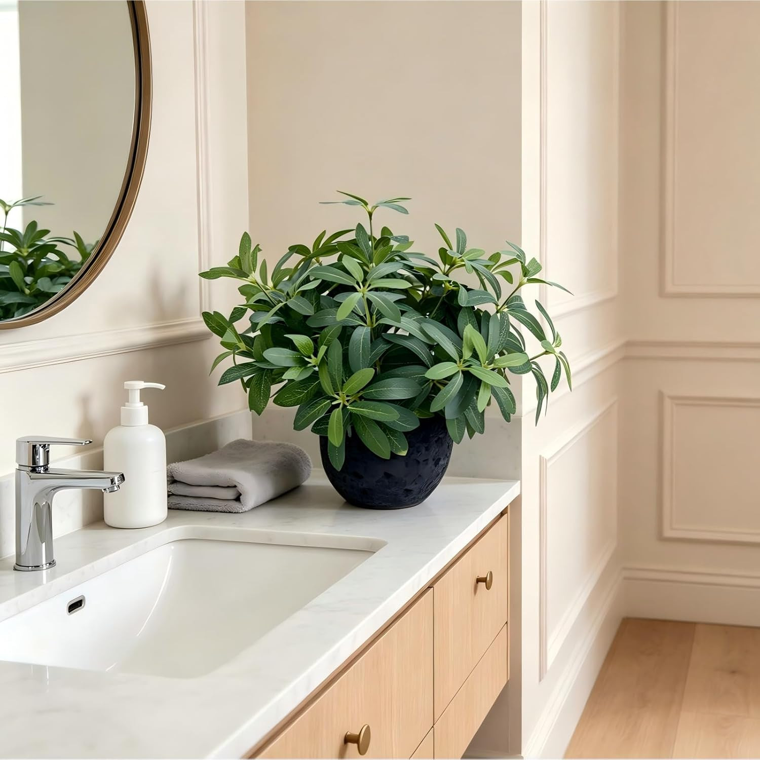 9.5″ Artificial Plants with Olive Leaves Real Looking Faux Plants Fake Greenery