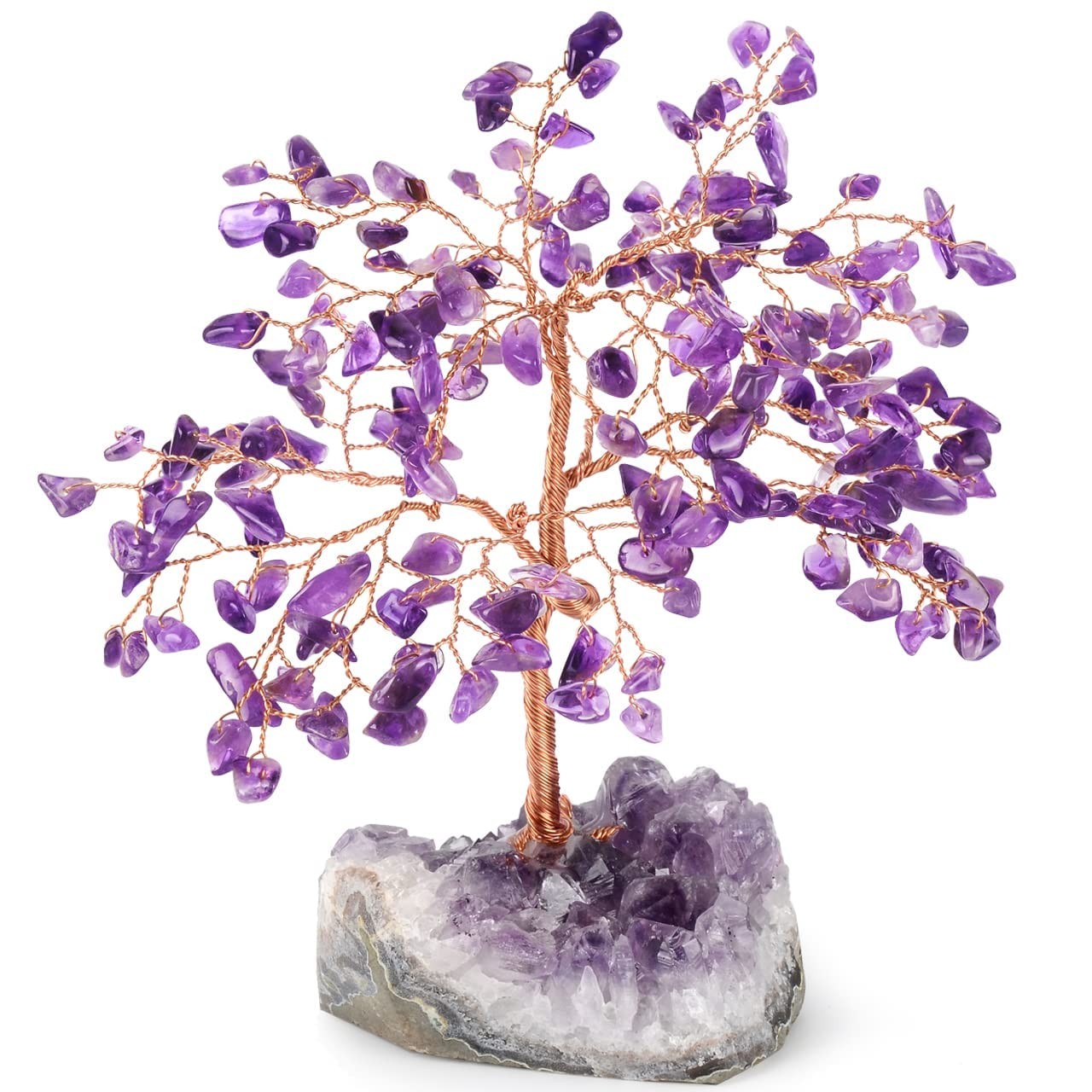 MASGEMES Handmade Chakra Gemstone Crystal Tree of Life,Natural Amethyst with …