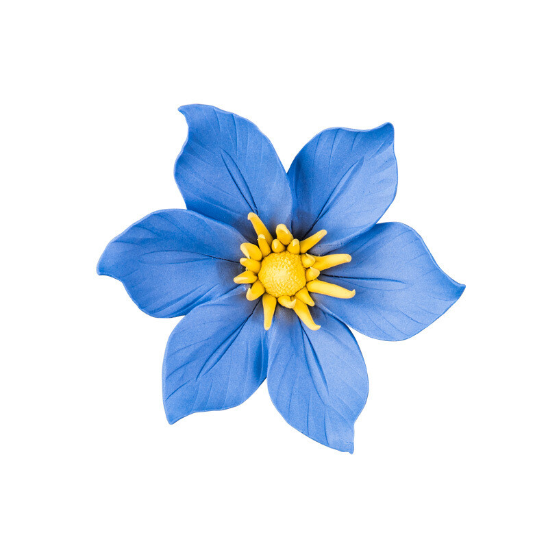 Porcelain Ceramic Flowers 3D Clematis Wall Decor Hangings Study Living Room