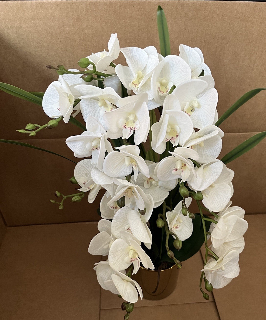 Fake White Orchid 22 In