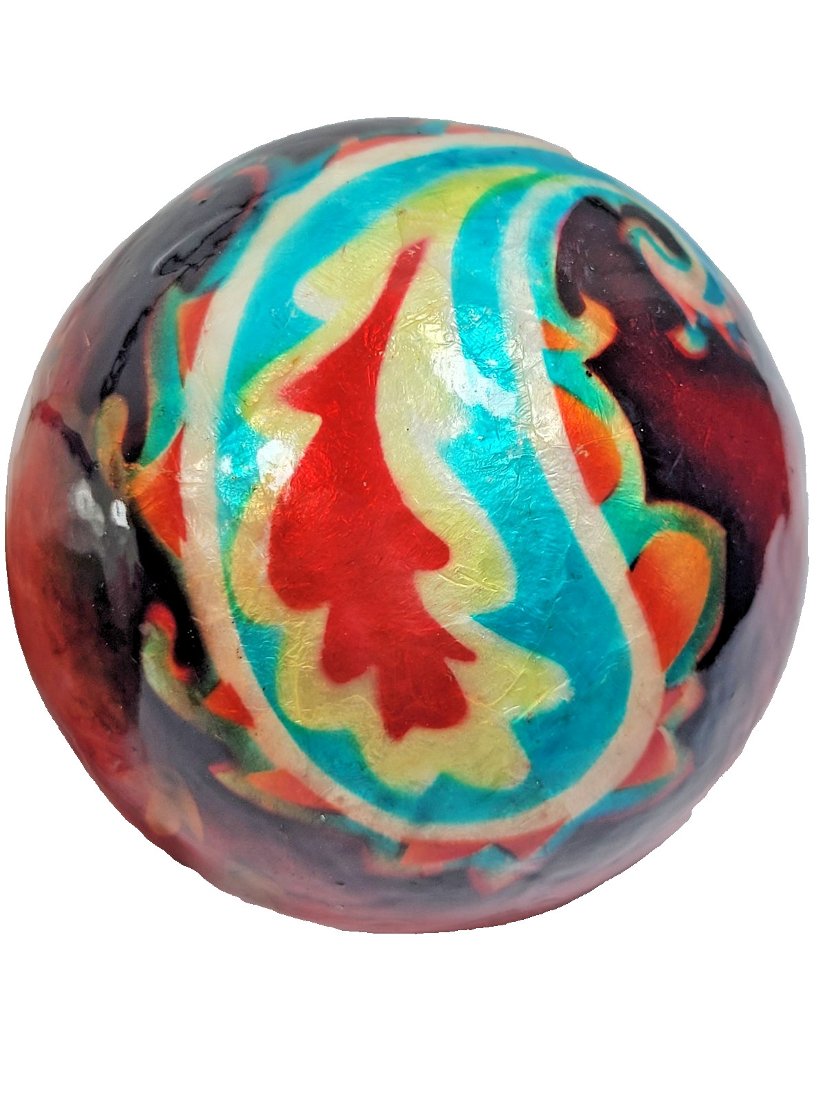 Pier one decorative Balls 2 w/ Birds 1 w/ Paisley print