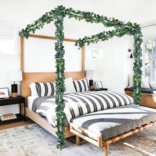 86 Feet 12 Strands Artificial Eucalyptus Leaf Plants 12pcs Eucalyptus Vine