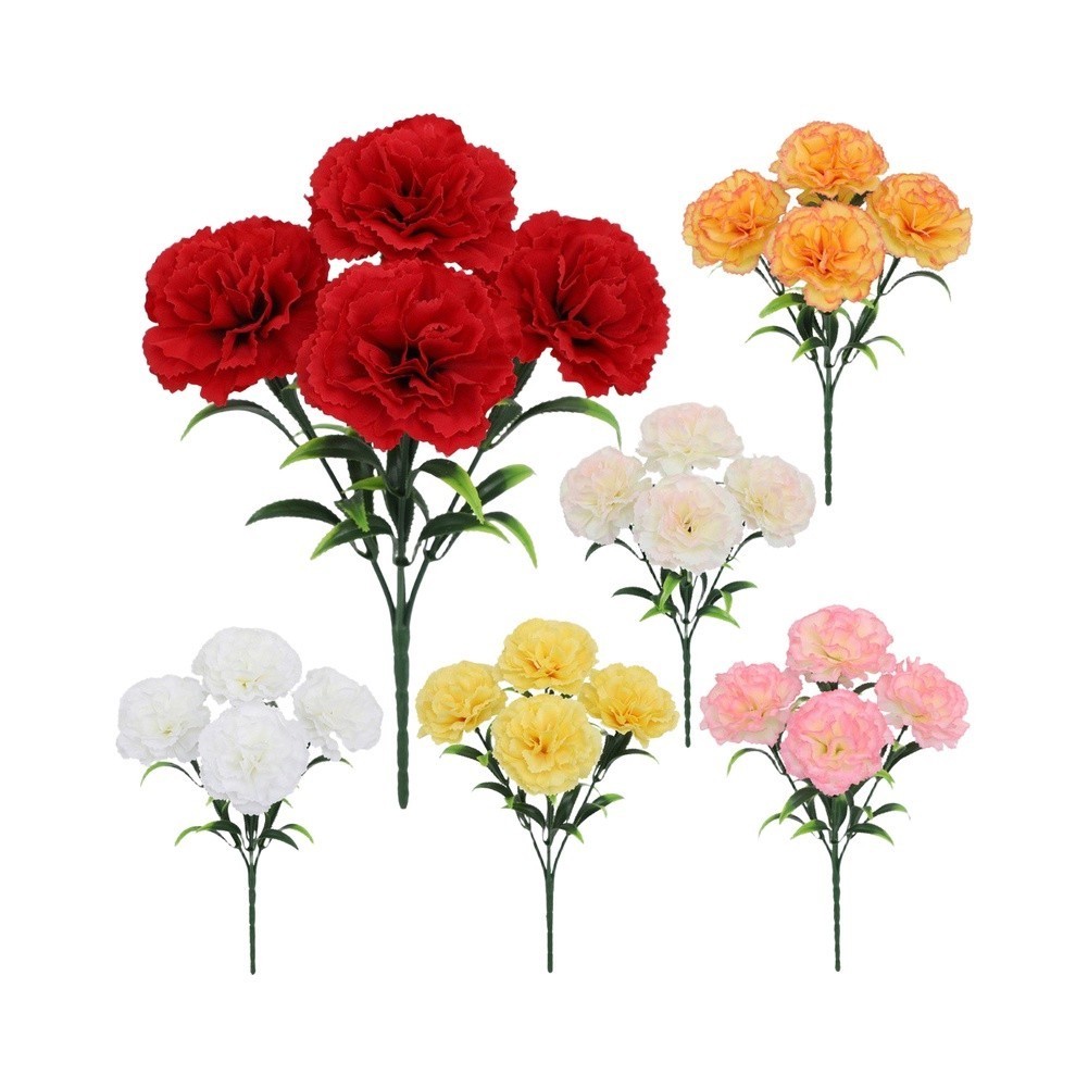 Fake Silk Carnation Bouquet for Baby Shower Birthday Celebration Decor