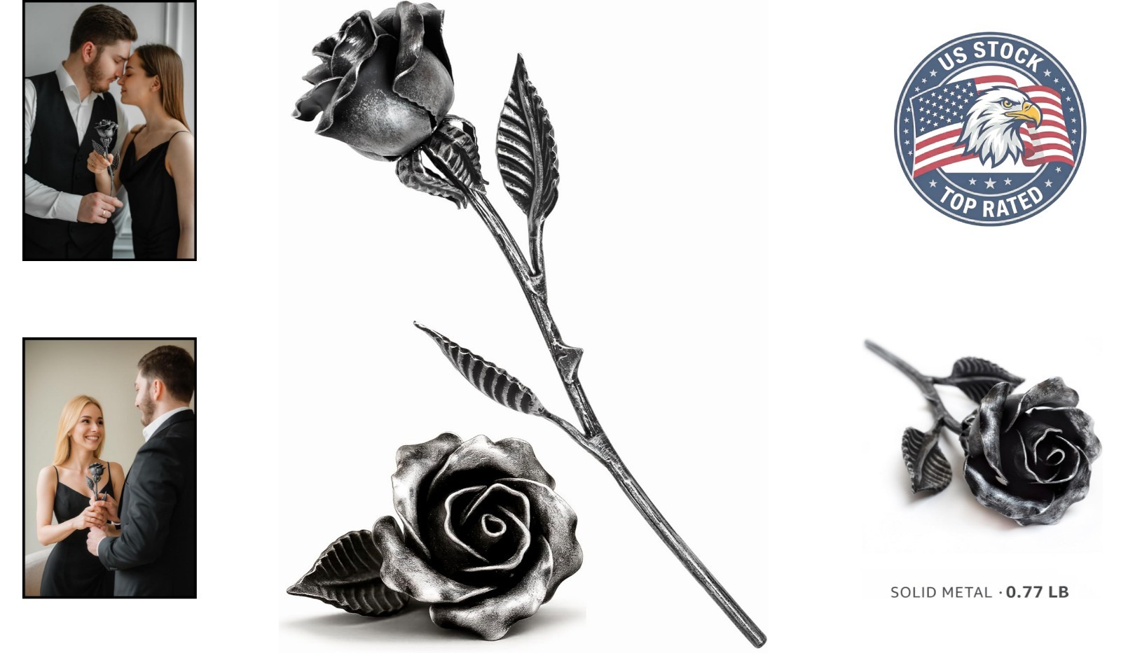 Unique Handcrafted Iron Rose – Symbol of Never-Fading Love for Anniversaries