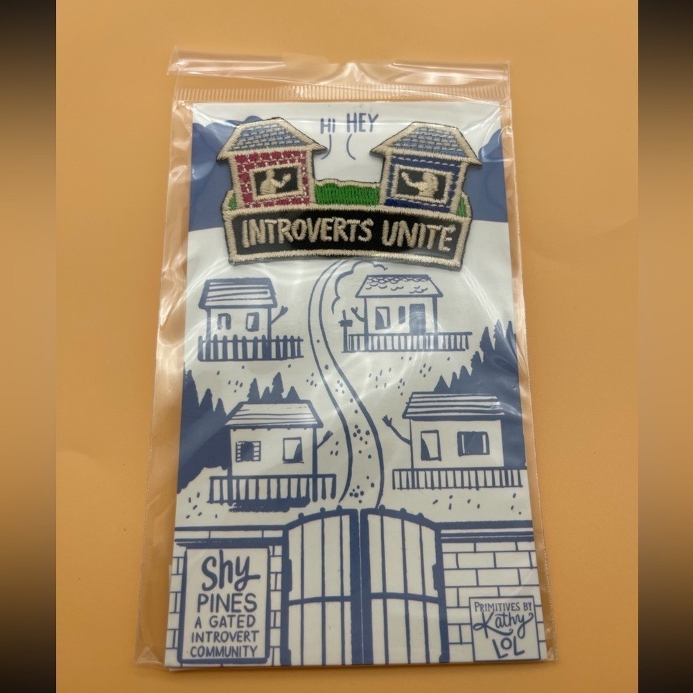 PRIMITIVES BY KATHY Introverts Unite No-Sew Patch, NWT, For Bundles Only