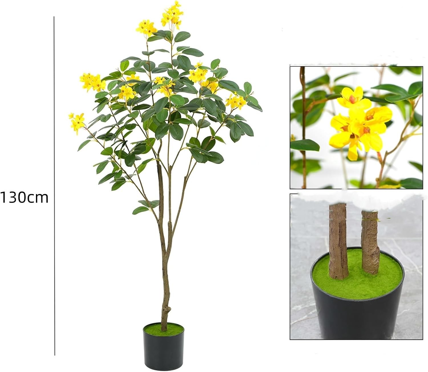 4/5FT Artificial Jasmine Tree Artificial Handmade Trees with Blooming Flowers US