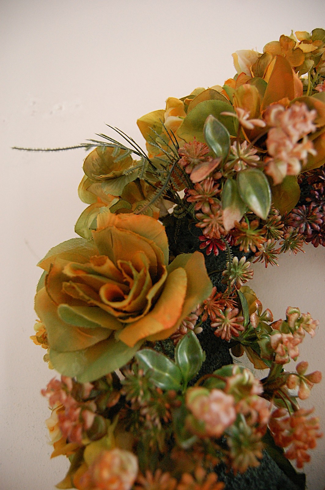 Orange & Green Tuscan Style Floral Wreath – JaNice Interiors Botanicals