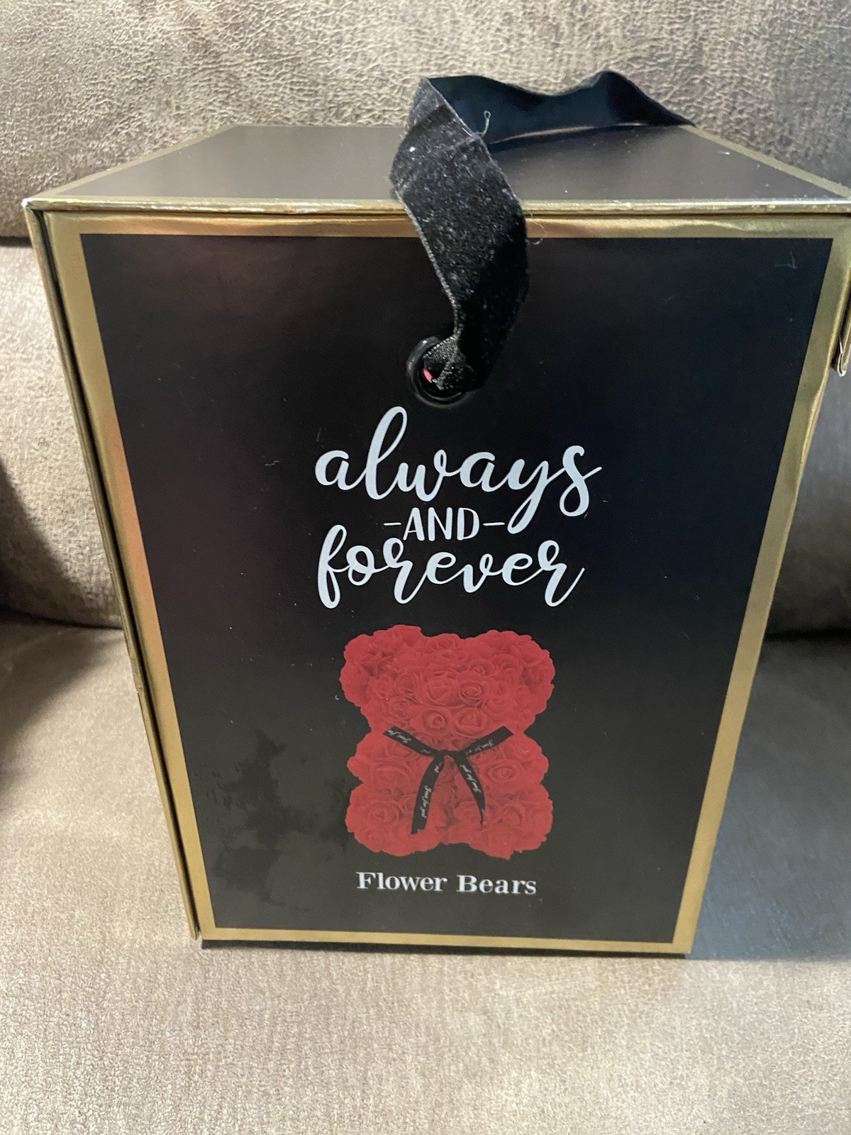 Always and Forever Pink Flower Bear with Decorations