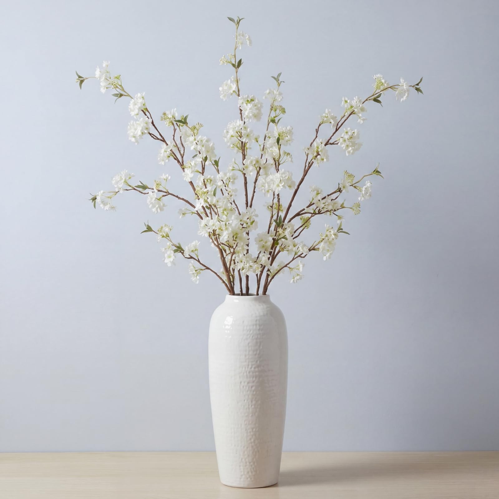 6pcs 39.3 Inch Artificial White Snow Willow Branches for Vases Fake Artificia…