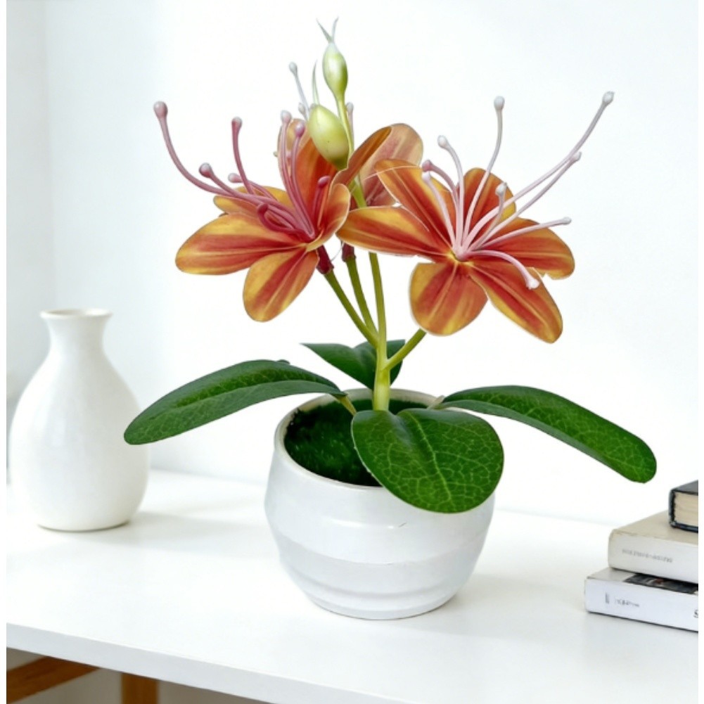 Artificial Jasmine Flower Plant with Flexible Stems for Home Decor Use