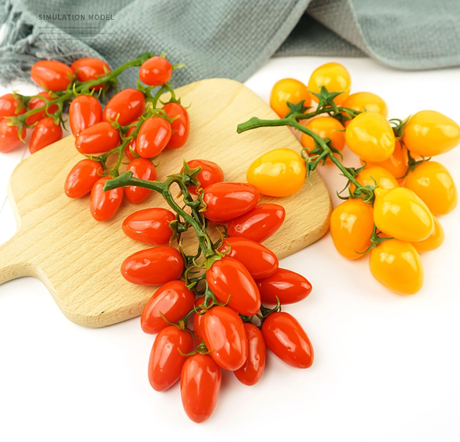 16 PCS String Red Artificial Cherry Fruits Home Party Decoration Fake Food