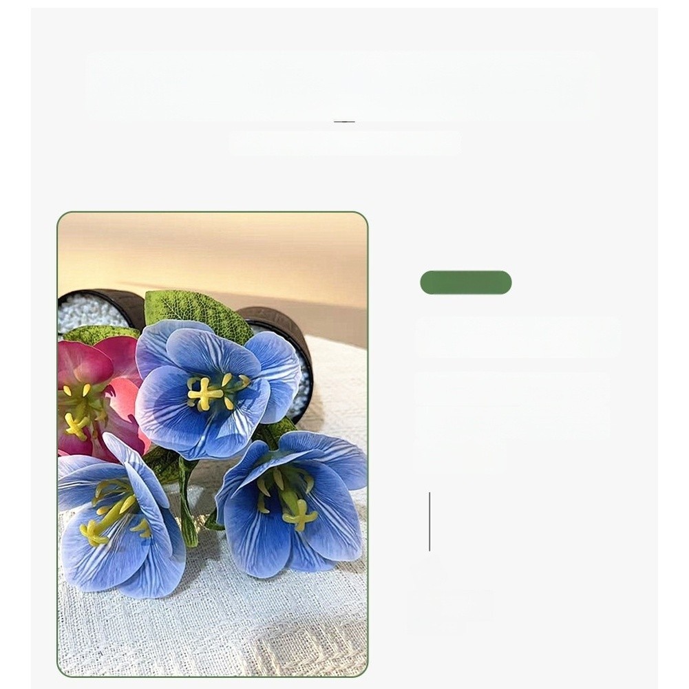 Artificial Flower with Realistic 3D Printed Design for Multiple Displays Blue