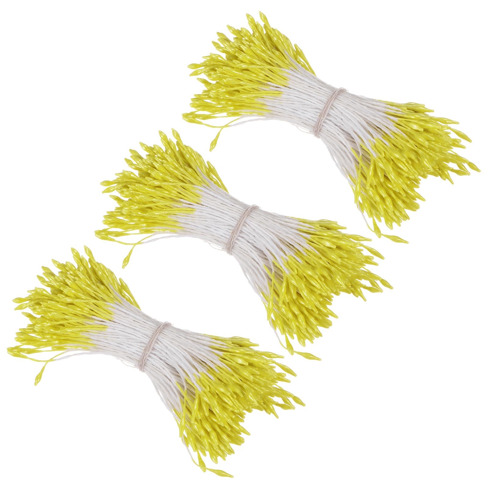 1080 Pack Double Heads Flower Stamen-1mm Artificial Flower Stamen Pistil Matt…